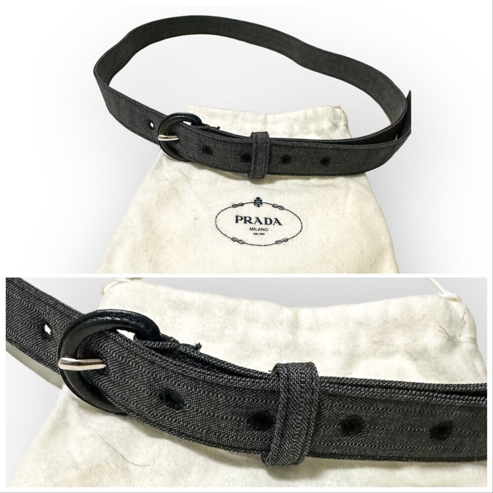 Prada Gray Wool FW2003 Pants w/ Belt Size 46 Italy - Picture 4 of 16